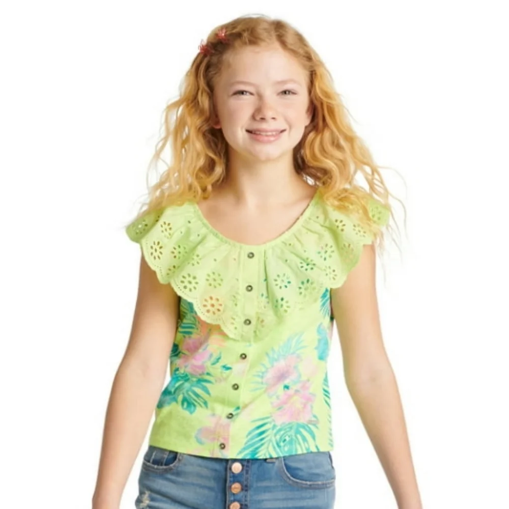 Justice Girls Fash Ruffle Tank Top Size L (12-14)